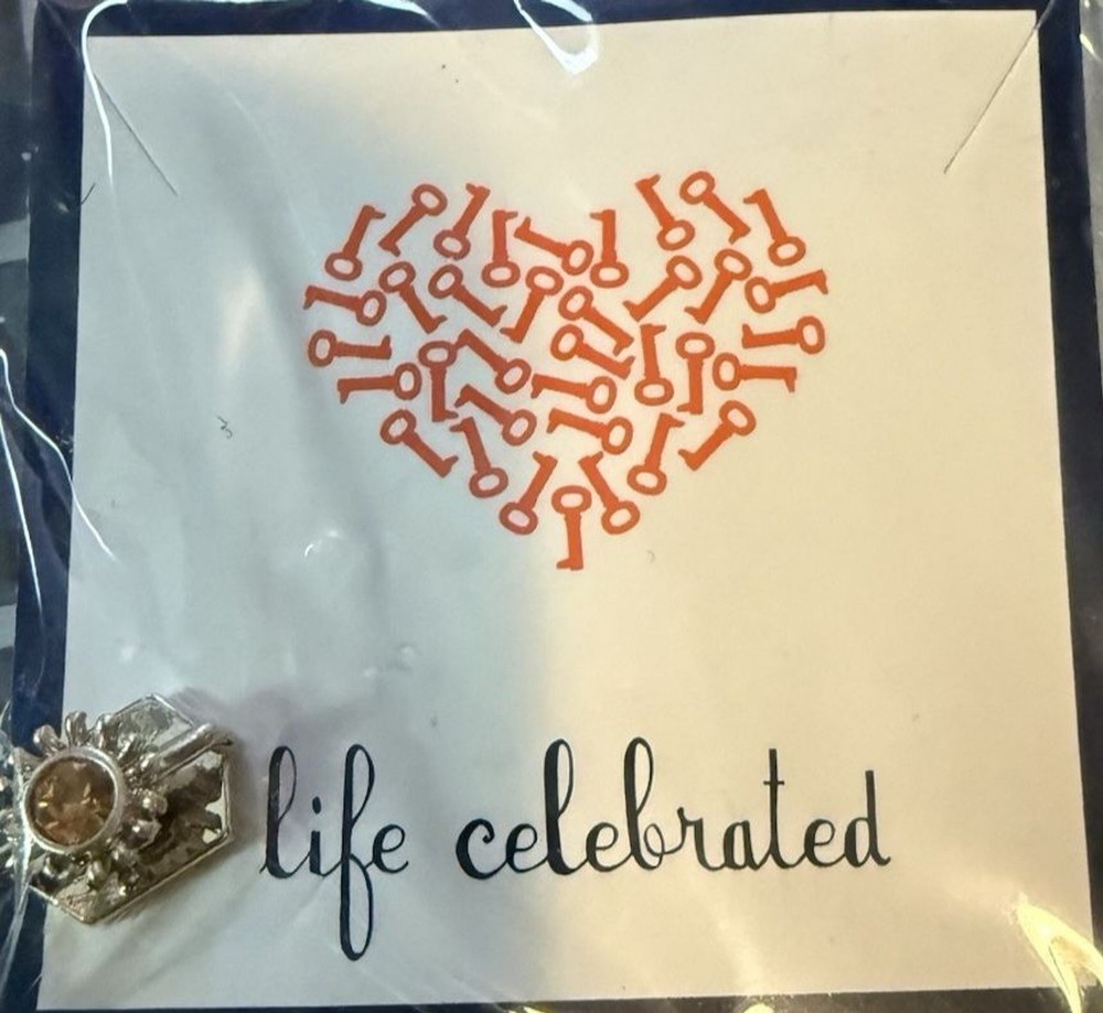 KEEP Collective Sunshine Sun Gold Slider Charm Pave Stone NIP