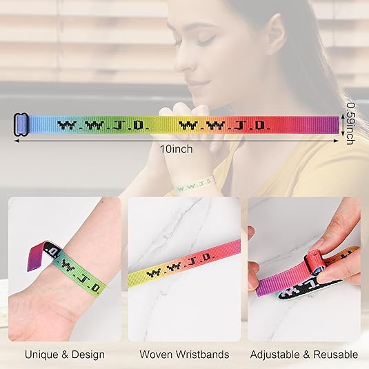 30PCS Adjustable WWJD Bracelets Pack for Women and Men gallery