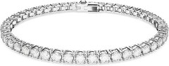 Swarovski 5648936 Women’s Tennis Bracelet NEW Round Cut Crystals Rhodium Finish