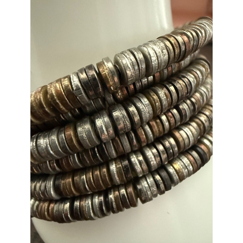 Boho Chic Mixed Metals Pailette Soiral Wrap Bracelet gallery