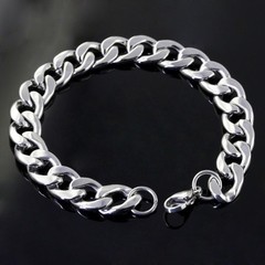 in bulk 5pcs Lot Stainless Steel Men’s Fashion NK Link chain Bracelet 8mm 8.26”