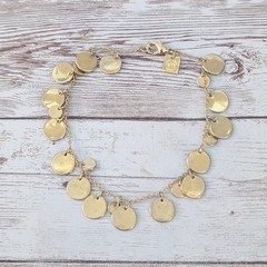 Nine West Bracelet Gold Tone Circle Design Charm Dangle – Fair Condition