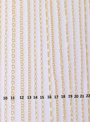 1ft gold filled flat Italian chain. Style #16