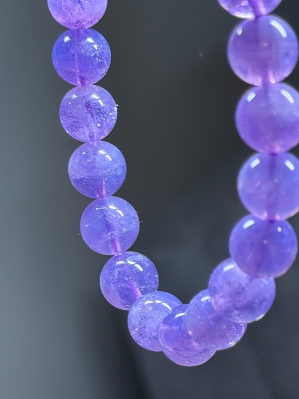 Lavender Moon Quartz Bead Bracelet Natural Deep Lavender High Quality Bracelet gallery