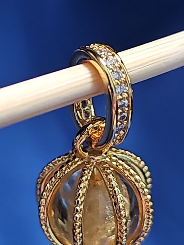 PANDORA Gold Sparkling Yellow Hot Air Murano Balloon Charm gallery