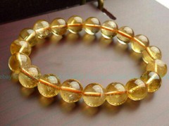 6/8/10mm Genuine Natural Yellow Citrine Quartz Crystal Round Beads Bracelet 7.5″
