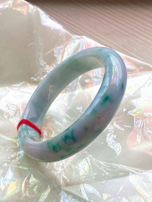 【JadeiteBird】55mm 100% Natural Grade A Jadeite Jade Bangle Bracelet gallery