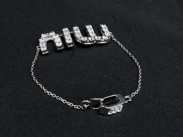 Miu Miu 5JB297 Rhinestone Bracelet Silver FS2608 gallery