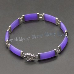 Natural Lavender Jade Bracelet Fortune Women Lucky Bangle Gemstone Jewelry Gifts