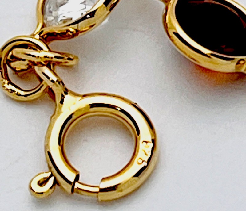 DaneCraft 24KT Gold Over 925 Sterling Silver Multicolor CZ Bracelet 7” gallery