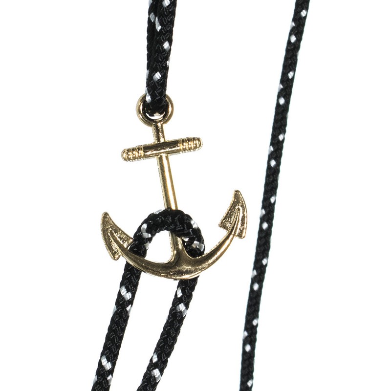 Nylon Adjustable Wrap Bracelet with Nautical Themed Clasp Anchor or Fish Hook gallery