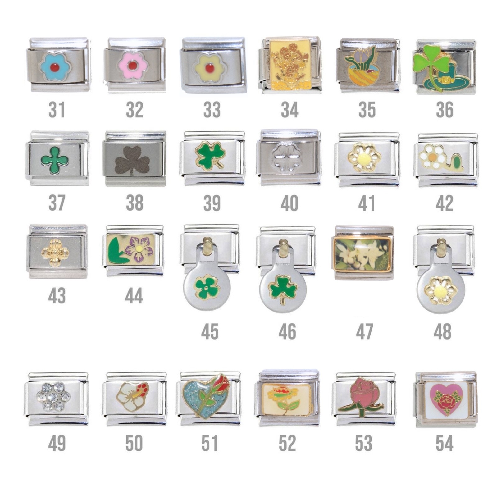 Flower 9mm classic Italian Charm - Fits 9mm classic Italian charm bracelets gallery