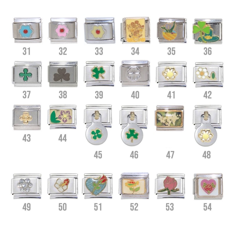 Flower 9mm classic Italian Charm - Fits 9mm classic Italian charm bracelets gallery