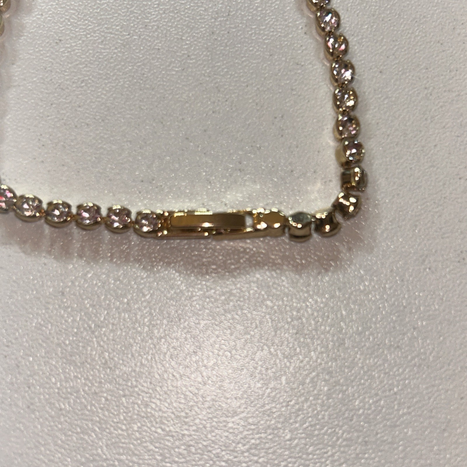 Gold Plated Alloy Tennis Bracelet Crystal Cubic Zirconia 7” gallery