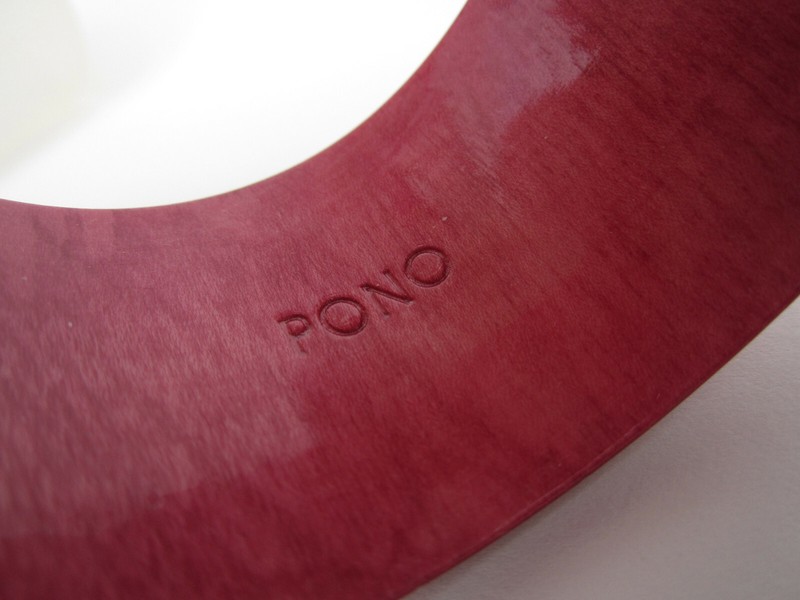 PONO JOAN GOODMAN ITALY 1-5/8" DYED WOOD BANGLE BRACELET-INSET RHINESTONES NWOT gallery