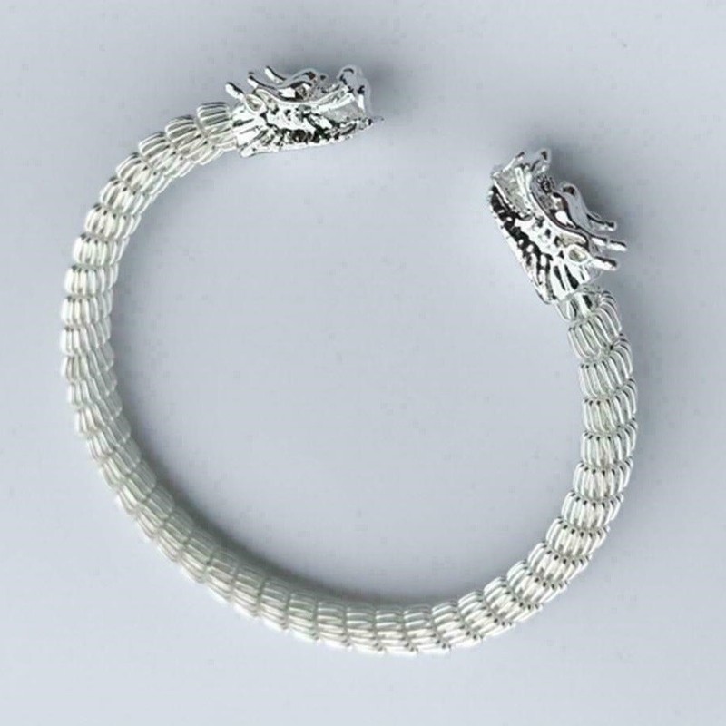 925 Sterling Silver Dragon Fashion Jewelry Charm Wristband Bracelet Bangle Cuff gallery