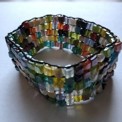 Multi Color Stranded Bead Boho Bracelet Stretchy Jewelry