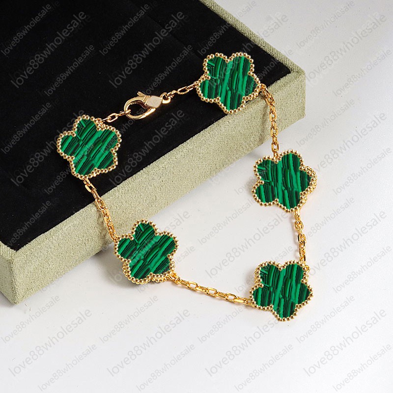 Women Four-Leaf Clover Bracelet Charm Mother-of-Pearl 18K Gold Designer Jewelry gallery