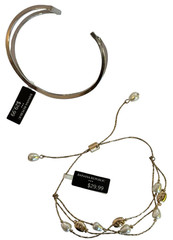 NWT Banana Republic Silver, gold w/pearls Cuff and Bolo Style Bracelets