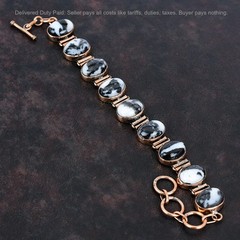 Copper Oval White Buffalo Turquoise Stone Birthday Wife Engagement New Bracelet