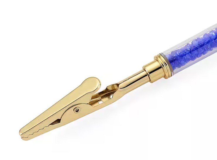 Set of 2 -Austrian Blue Crystal Bracelet Buddies in Yellow Gold & Silver Plated gallery