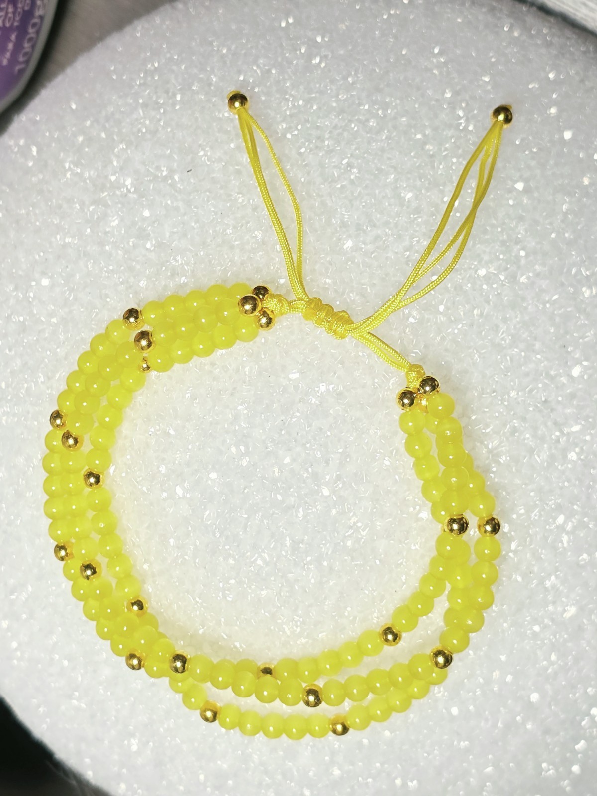 Beaded Bohemian Style Three Layer Stackable Bracelet- Handcrafted Adjustable Bra gallery