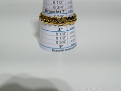 7.5″ stainless steel 14k gold plated bracelet made for the modern man