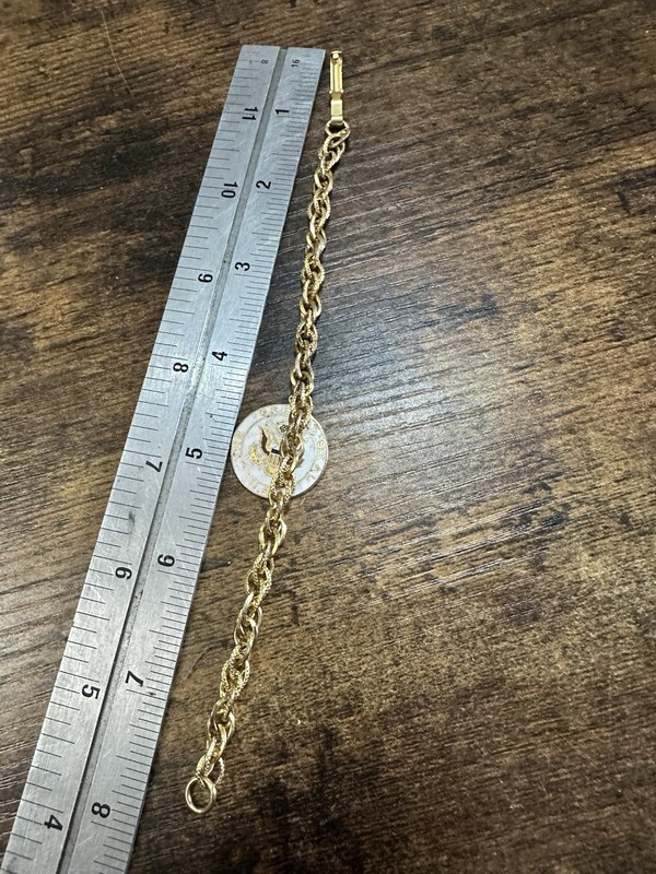 Great Seal of the United States Charm Bracelet Gold Tone Eagle Medallion gallery