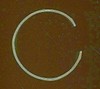 Silver Bangle Bracelet Scrolled 1 oz 2 3/8" across 6 1/2" L 5/8" W Bends to Fit gallery