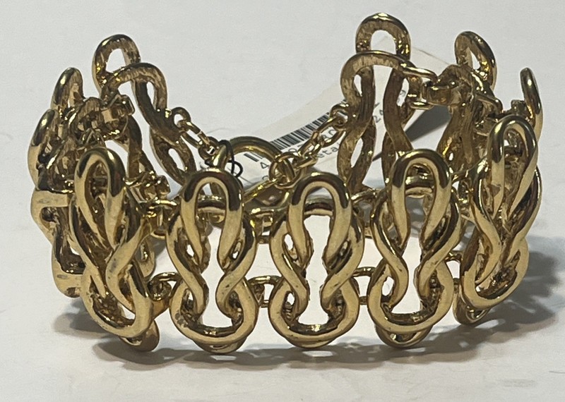 Gold Plated Designer Infinity Link Bracelet New With Tag gallery