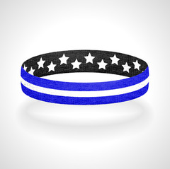 Reversible Thin Silver Gray Line Bracelet Wristband Correctional Officers