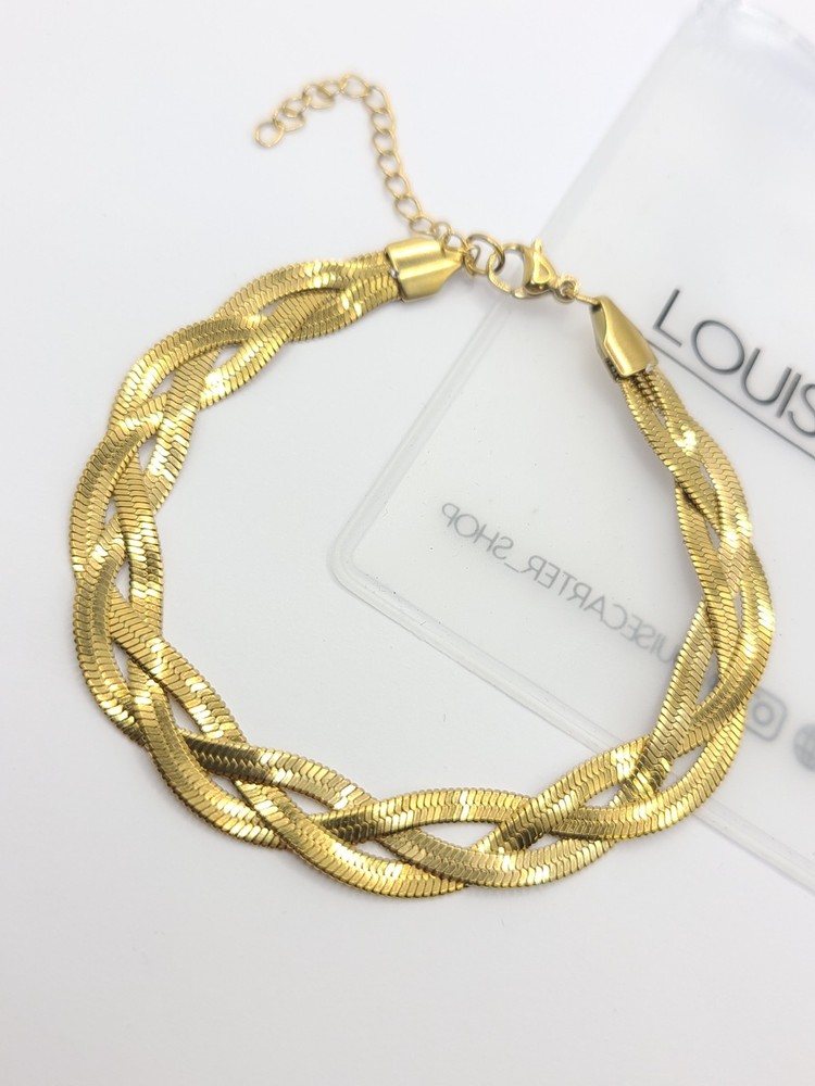 Louise Carter Palm Beach Bracelet 14k gold PVD 6.5" + 1"
