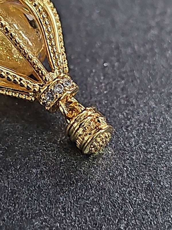 PANDORA Gold Sparkling Yellow Hot Air Murano Balloon Charm gallery