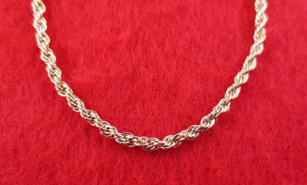 14KT EP LARGE EAGLE WITH CLAWS CHARM WITH 24 INCH 2.5MM ROPE CHAIN-2015 gallery