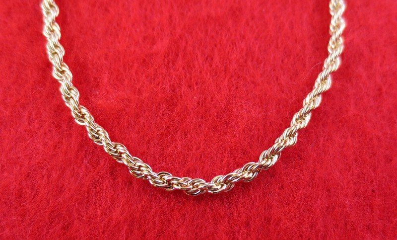 14KT EP LARGE EAGLE WITH CLAWS CHARM WITH 24 INCH 2.5MM ROPE CHAIN-2015 gallery