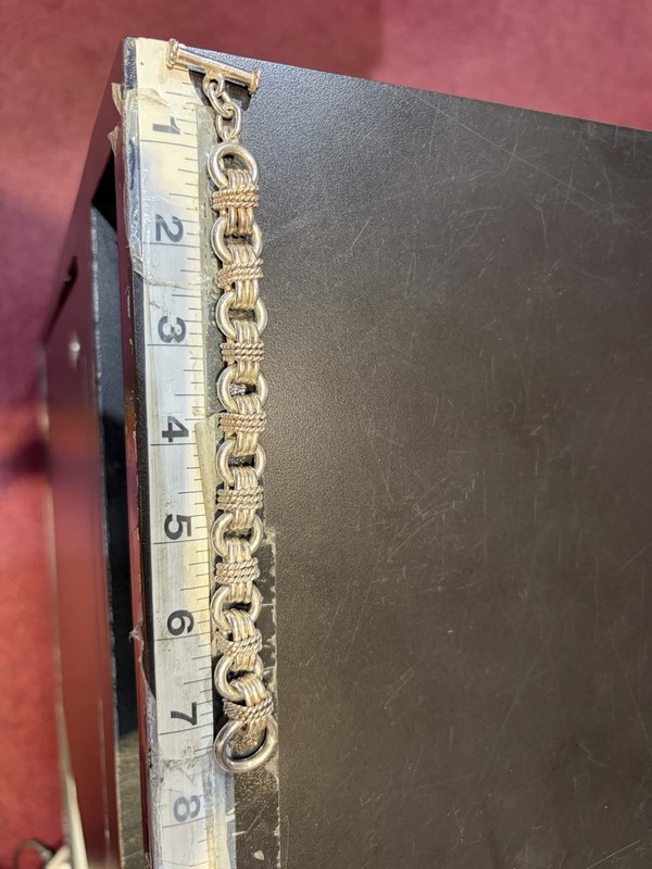 Sterling Silver Cable Link Chain Bracelet HEAVY 72G Men’s or Women’s gallery