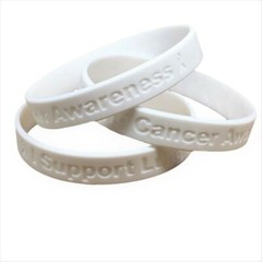 10 – I Support Lung Cancer Awareness Medical Grade Silicone Bracelets