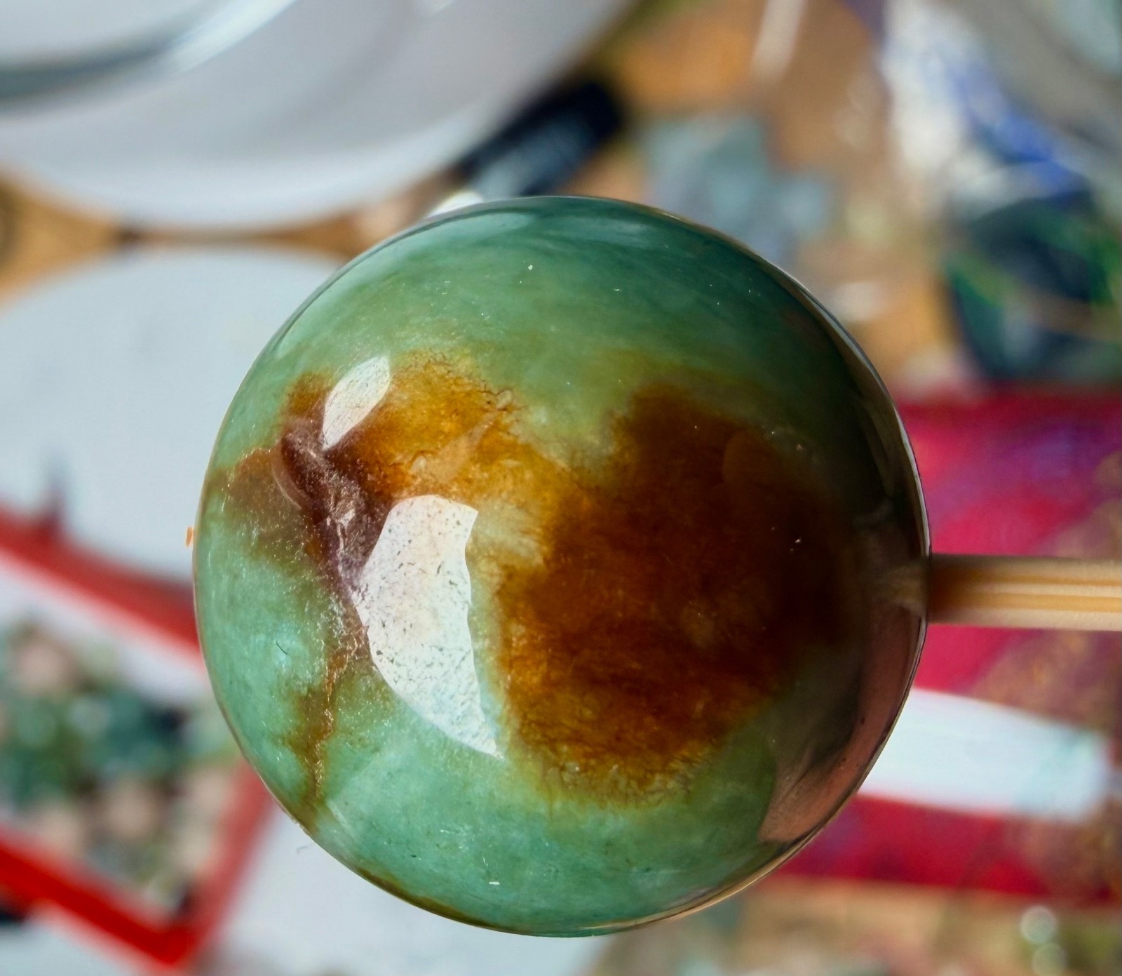 Burma Jadeite natural water painting 20m type A burmese jade 翡翠缅南齐多彩天然色 gallery