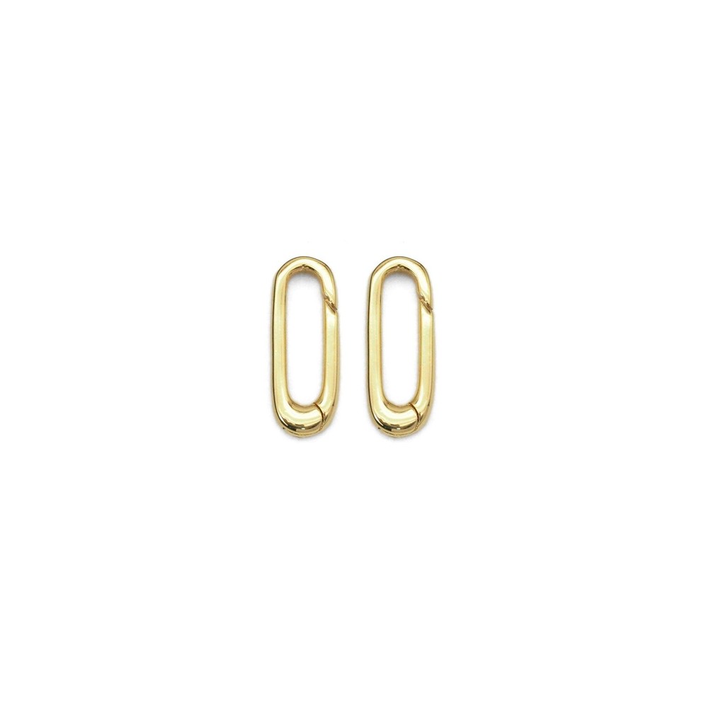Plain Gold Long Paperclip Snap Click Clasp/Charm Holder, Sku