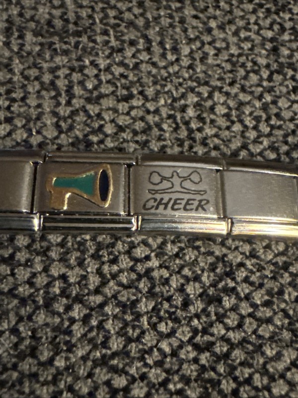 Italian Charm Link Cheer Cheerleading 9mm Bracelet, interchangeable charms Y2K gallery