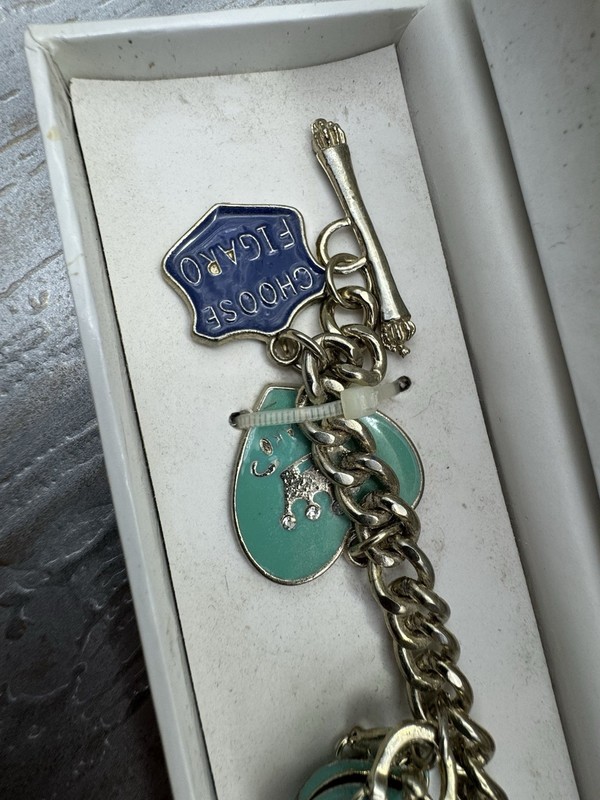 Figaro Couture Charm Bracelet NIB, With Heart Watch, New Battery. gallery