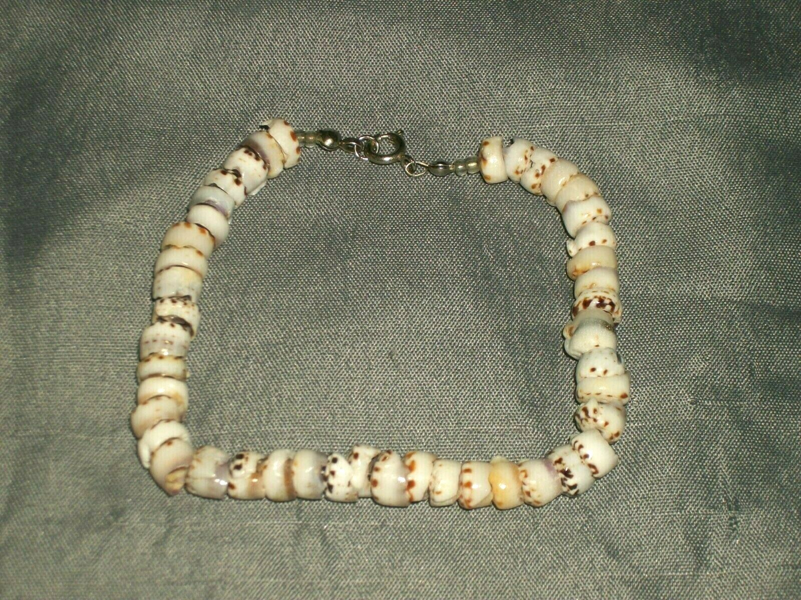 Women's Bracelet 8 1/2" in Length Real Shell Cut Beads 5/16" in Diameter gallery