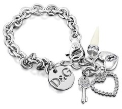 Dolce & Gabbana D&G Jewels Bracelet DJ0688 I LOVE D&G Stainless Steel Bracelet