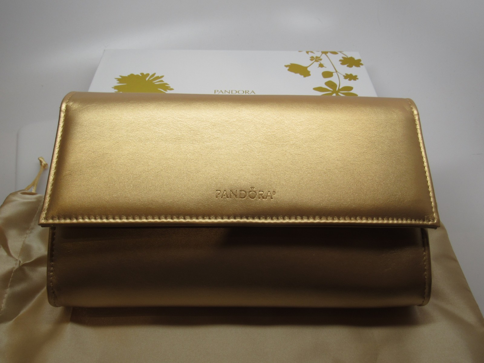 Pandora Limited Ed. Shine Gold Clutch Handbag w/ Box Collectable Pandora Swag gallery