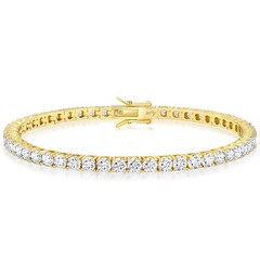 Tennis Bracelet for Women 14K White Gold Plated, AAAAA+ Classic Cubic Zirconi…