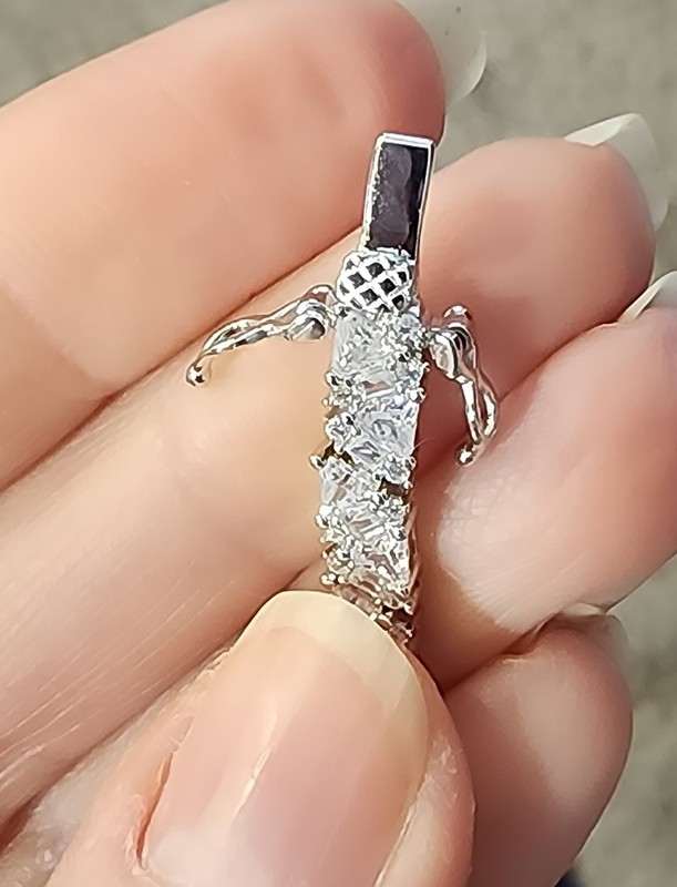 White Cubic Zirconia Rhodium Over Sterling Silver 7.25" Tennis Bracelet 13.82ctw gallery