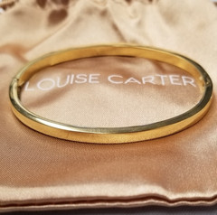 Louise Carter 18K Gold Plated 4mm Marbella Cuff Bracelet 2.5″