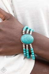 Paparazzi jewelry Stone Pools Turquoise Stone Bead Southwest Bracelet NEW
