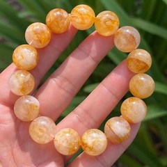 13mm stretchable chunky golden healer bracelet