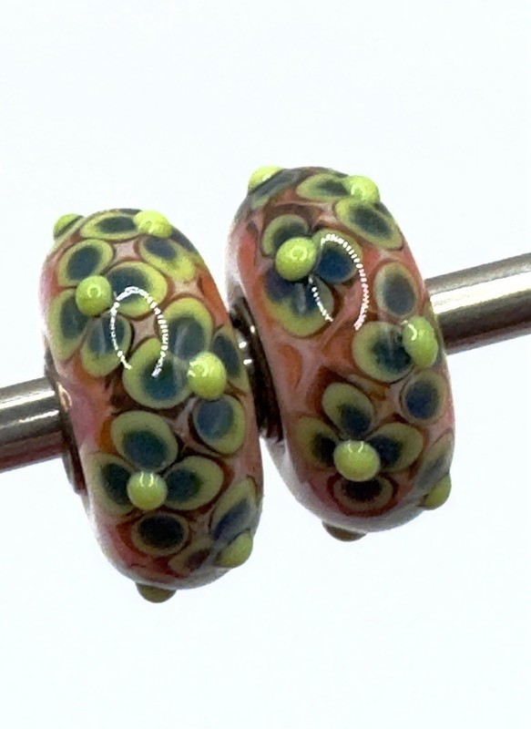 New Elfbeads Duo Set Glass Bead Flowers With Buds gallery